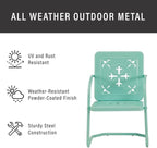 Crosley Furniture Azalea 2-Piece Outdoor Chair Set, Vintage Retro Metal Patio - Image 6
