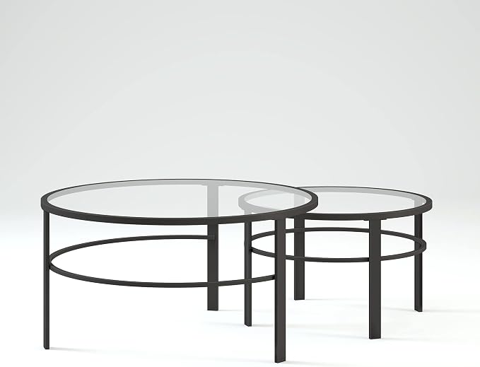 Henn&Hart Round Nested Coffee Table in Blackened Bronze, Coffee Table coffee - Image 9