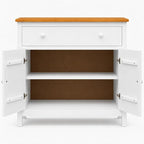 From the Tree Furniture 44" Wide White & Pine Top Solid Pine Shaker Sideboard - Image 7
