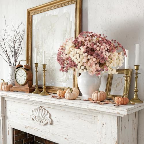 N&T NIETING Baby Breath Flowers Artificial Bulk, 10Pcs, Fall Pink Decor - Image 6