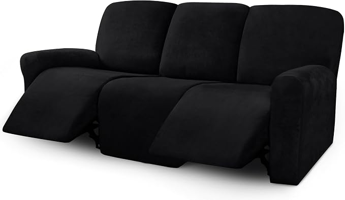 ULTICOR Velvet 8-Pieces Recliner Sofa Covers Stretch Reclining Couch Covers by ULTICOR