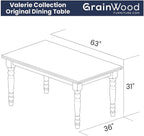 Grain Wood Furniture Valerie Original Solid Wood 63" Dining Table - Image 7
