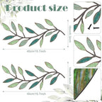 Zhengmy 2 Pcs Metal Leaf Wall Art Vine Branch Decor,Gradient Green - Image 2