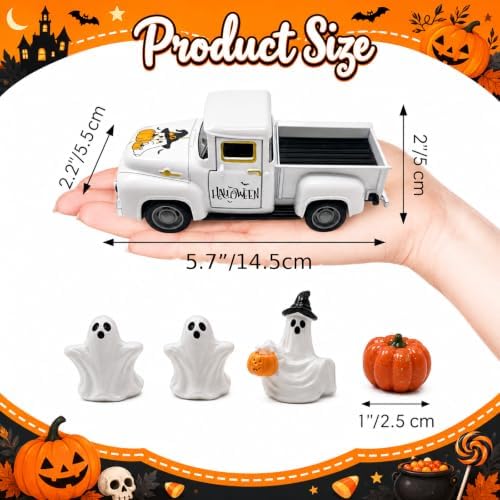 Cute Halloween Decor - White Ghost Truck Decorations - Image 3