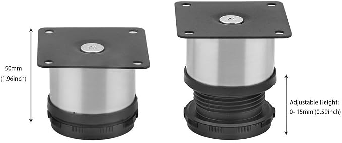 VOVOV Furniture Cabinet Metal Legs Adjustable Stainless Steel Kitchen Feet - Image 2