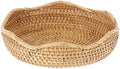 Hipiwe 10" Round Wicker Basket Key Bowl for Entryway, Large Rattan Trays by Hipiwe