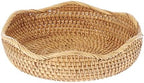 Hipiwe 10" Round Wicker Basket Key Bowl for Entryway, Large Rattan Trays by Hipiwe