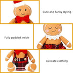 BWFY 2PC Gingerbread Man Christmas Decorations Indoor for Christmas Ornament Home Decor Gingerbread Doll for Gift Door Window Table Tree Holiday Xmas Season Decor - Image 5