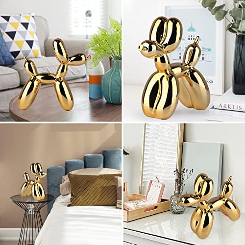Gold Balloon Dog Decor,Gold Room Decors,Balloon Animal Preppy Room Shelf Decor,Cute Statue Home Decors,Bedroom Modern Sculpture Desk Decoration,Golden Decorations Gifts - Image 2