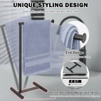 Livabber L-Shape Hand Towel Holder Stand, Metal Hand Towel Rack Modern Countertop Hand Towel Ring Standing Towel Bar for Bathroom Kitchen Vanity (Black) - Image 4