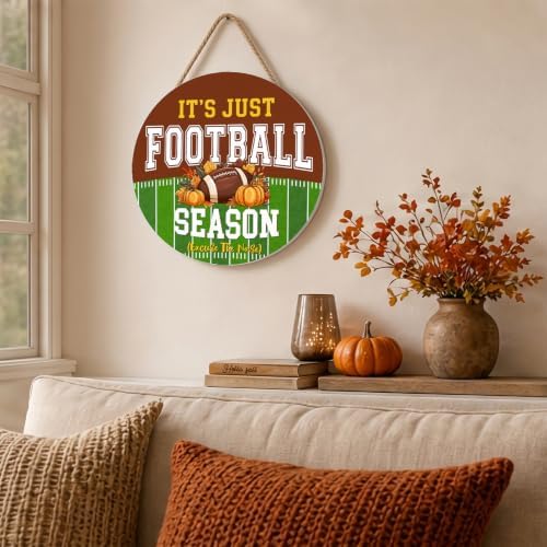 Fall Football Season Decorations for Home, Fall Welcome Door Wooden Sign - Image 5