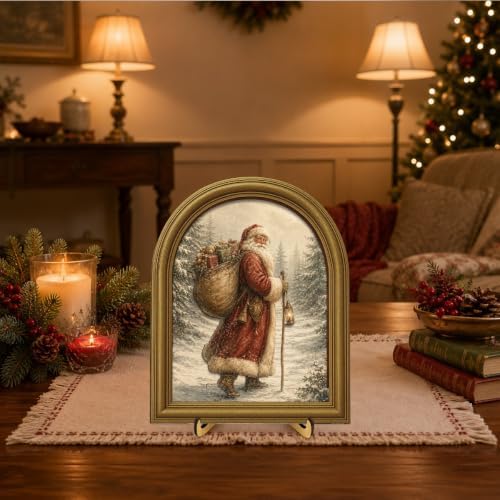 Christmas Decor Vintage Santa Claus Gift Sack Wall Art Sign Table Decor - Image 5