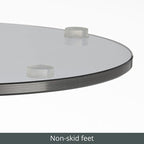 mDesign Glass Top Side/End Drink Table - Image 4