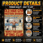 Gym Posters Old Man Gym Metal Tin Sign Weightlifting Home Bar Pub Poster Garage Restaurant Kitchen Cafe 12x16 Inch - Image 3