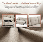 Convertible Sofa Bed, L Shape Sleeper Sofa - Image 3