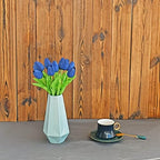 ONLY ART Artificial Navy Blue Tulips 20 Pcs – 13.5 Inch PU Faux Flowers with Bendable Stems for Home Décor, Wedding Centerpieces, DIY Floral Arrangements, New Year and Valentine's Day - Image 3