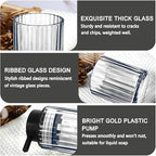 CERBIOR Bathroom Accessories Set, 4 PCS Glass Bathroom Set,Black Grey - Image 4