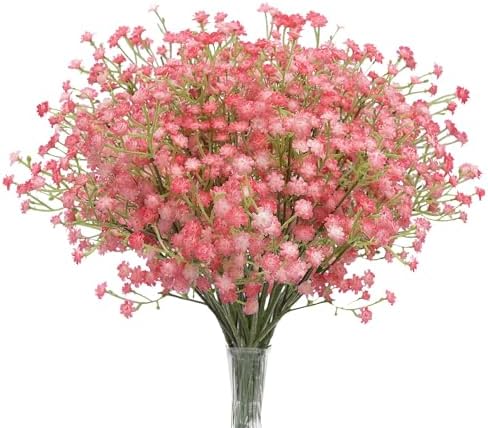 N&T NIETING 30Pcs Babys Breath Artificial Flowers Bulk Faux Flowers, Pink by NTNIETING