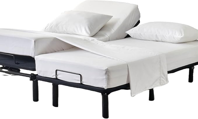 Kingnex Split California King Sheets Set by Kingnex