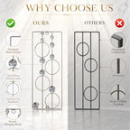 ZEXUIRU 2 Pcs Abstract Metal Art for Wall Decor Living Room Bedroom Bathroom Office Metal Bling Modern Geometric Hanging Vertical Small Iron Sculpture Plaque Pack -Silver 15.7in - Image 5