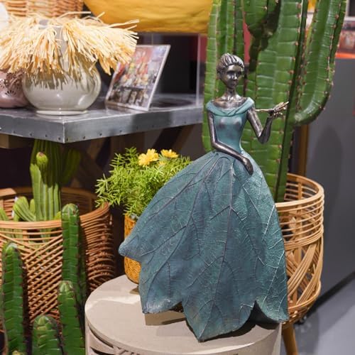 Guichifun Fairy Statue, Leaf Angel Girls with Dragonfly, 12 x 8.5 x 18 - Image 5