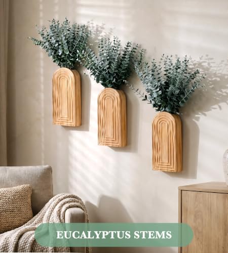 50 Pcs Eucalyptus Stems Artificial Eucalyptus Leaves,Fake Eucalyptus Plants - Image 5