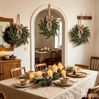 4 Pcs Mini Christmas Hanging Wreaths Artificial Cedar Cypress Pine Greenery with Pine Cones & White Berries Small Rustic Farmhouse Wreath for Cabinets Front Door Porch Window Wall Holiday Winter Decor - Image 4