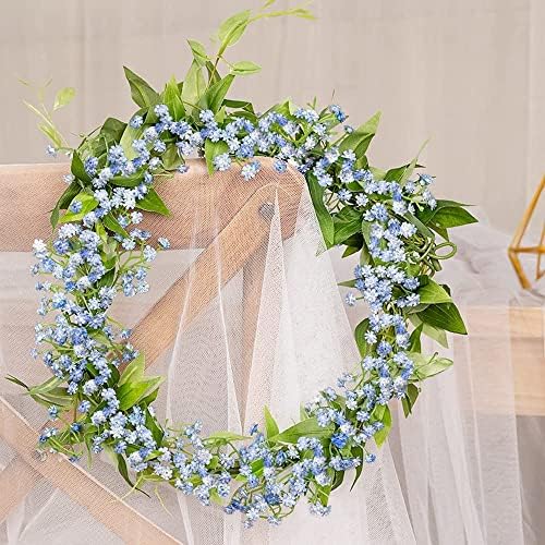 Olrla Blue Artificial Baby Breath Flowers 10pcs for for Wedding Decor - Image 5