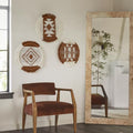 3Pcs Macrame Wall Hanging Boho Handmade Round Geometric Woven 10.2"W*10.2"L by FLBER