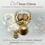 Solid Brass Shopkeepers Bell for Door Opening – Handmade in Korea – Feng Shui Wealth Chime for Business Entry & Home Decor – Housewarming Gift (Gold Owl) - Image 4