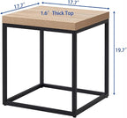CENSI 18-Inch Natural Oak Accent End Table/Side Table - Image 3