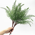 CATTREE Artificial Boston Fern Plants, Fake Ferns Shrubs Plastic Faux Greenery Bushes for Indoor Outdoor Decor Home Kitchen Table Vase Garden Verandah Porch Planter Filler Plant DIY Decorations 4 Pack - Image 3