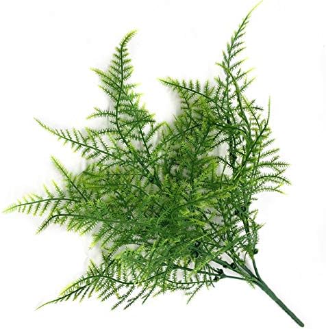 CATTREE Artificial Plants, Plastic Plants Bushes Fern Grass Shrubs Fake Leaves Wedding Home Garden Verandah Table Centerpieces Arrangements Christmas Party Decoration Planting Filler 4 Pcs - Image 4