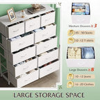 WLIVE Tall Dresser for Bedroom, Fabric Dressers Storage Tower, Dresser & Chest - Image 5