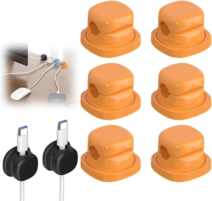 6 Pack Cord Organizer Holder, 2026 New Adjustable Cable Organizer Clips by BYXIWA