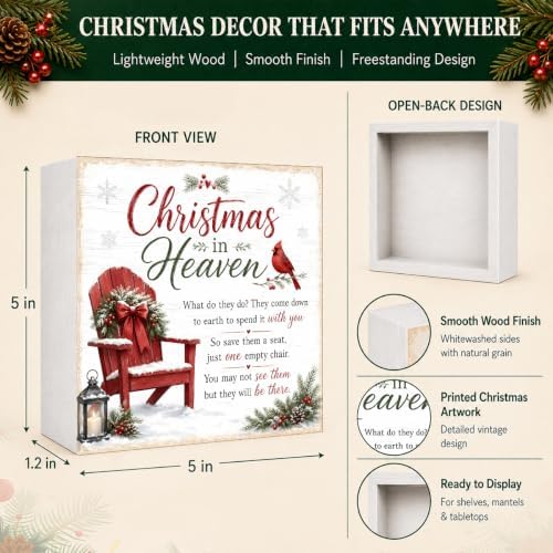 Memorial Christmas Decorations Sympathy Gift for Loss of Loved One Sign - Image 4