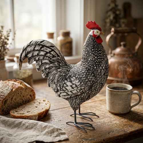 Rooster Statue Country Kitchen Decor Chicken Figurine Home Decor - Image 2