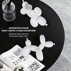 Notakia Creative White Balloon Dog Decor Statue Crafts Living Room Decor Desktop Decorations,Handmade Modern Small Shelf Animal Statue Ornament Home Deco (Big Pure White) - Image 4