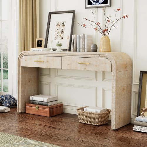 59'' Retro Console Table Farmhouse Sofa Table Entryway Table by LynHomeFurnitureMall