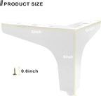 AODIOU Furniture Legs White Replacement Feet: Sofa Legs 4 Inch European Style - Image 4