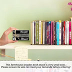 Decorative Books For Home Decor, Wood Book Stack For Table Decor, Thankful Grateful Blessed Decoration Books For Living Room Bookshelf Office, Thanksgiving Farmhouse Stacked Books Decoration (L80) - Image 3
