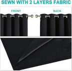NICETOWN Room Warming Blackout Curtains 80 inches Long, Full Light Blocking - Image 5