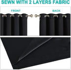 NICETOWN Cold Blocking 100% Blackout Curtains, Durable Black Lined Blackout - Image 5