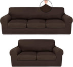 HunnmingRe Sofa Covers for 3 Cushion Couch Stretch Sofa and Loveseat Covers Set by HunnmingRe