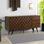 Bme Sideboard Georgina Solid Wood 2 Doors & 3 Drawers, Living Room - Image 8