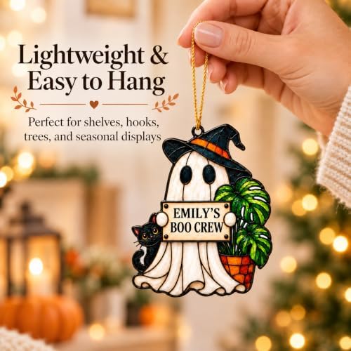 Halloween Ornaments for Tree, Personalized, Ghost Ornament - Image 5