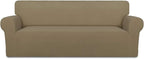 PureFit Stretch Couch Covers for Sofa Large Sofa Slipcovers Tan | 1-Piece Sofa by PureFit
