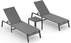 Ciokea Aluminum Foldable Lounge Chairs Set of 2 by CIOKEA