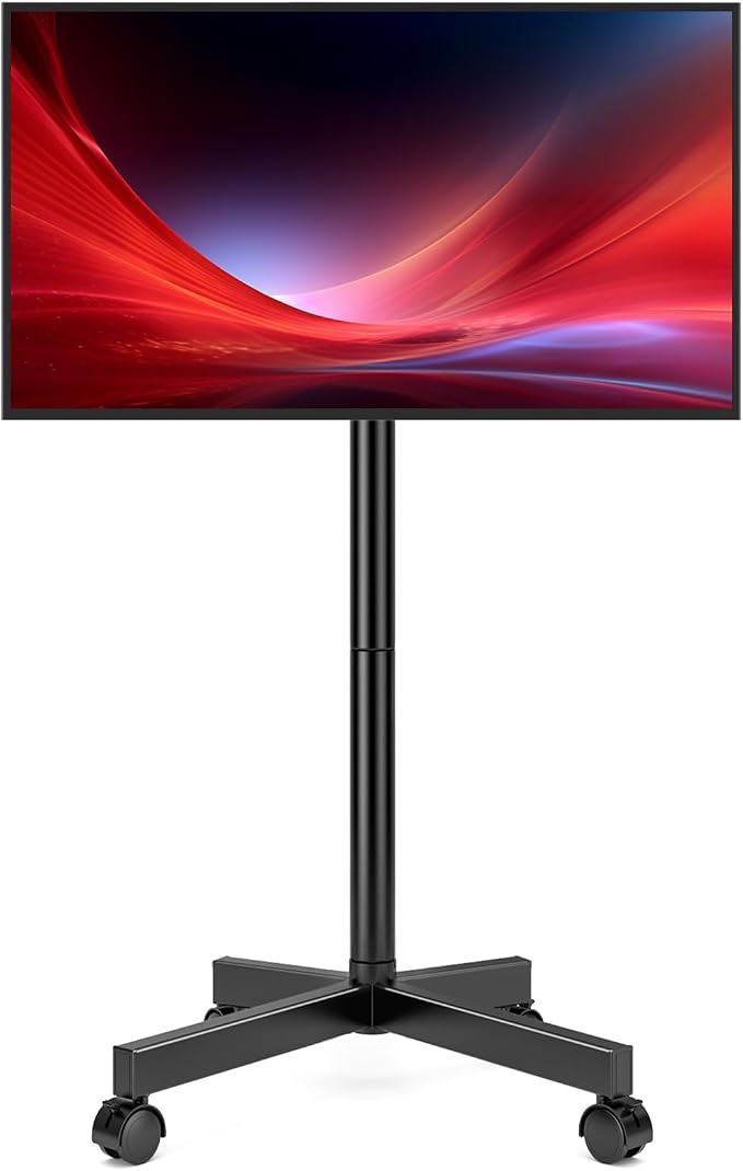 Hemudu Mobile TV Stand for 23-60 Inch LCD LED Flat/Curved Screen TVs, TV Cart by HEMUDU