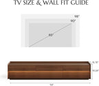 POVISON Fully-Assembled Mid Century Modern TV Stand, 94.49" Wood Media Console - Image 8
